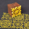 Wooden Stamp Blocks Repeat Pattern