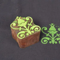 Wooden Block Printing Stamps Floral Design