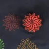 134 Round Floral Wooden Printing Stamp 8