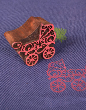 Pram Shape Wooden Printing Block