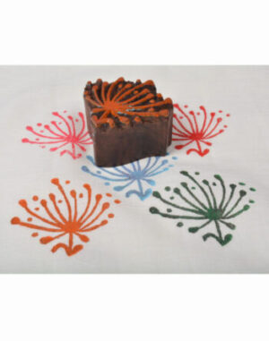 Indian Wooden Printing Blocks for Sale Floral Design 026