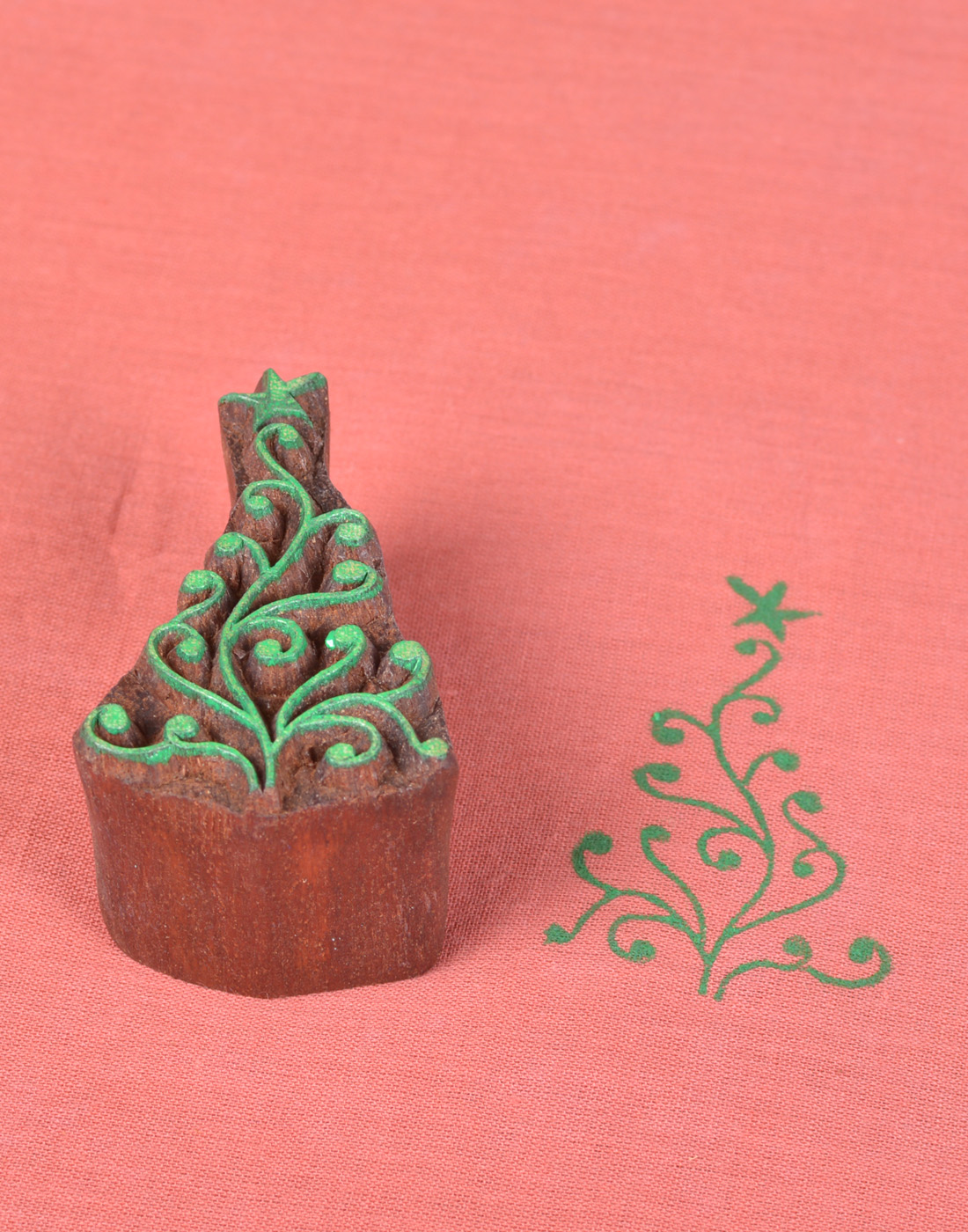 299 Indian Wood Stamp Blocks Tree