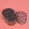 Skull Face Wooden Printing Block