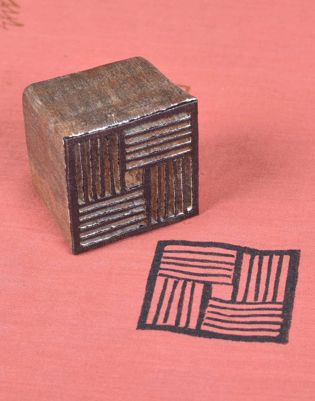 317 Christmas Wooden Printing Blocks Square Shape