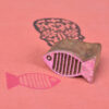 Wooden Block Printing Blocks Fish Design