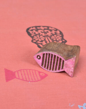 Wooden Block Printing Blocks Fish Design