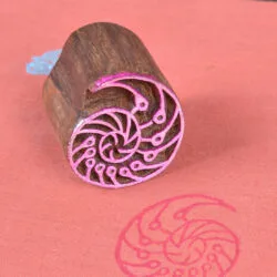 Mollusc Shape Wooden Printing Block