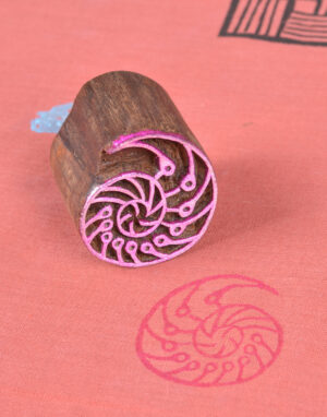 Mollusc Shape Wooden Printing Block