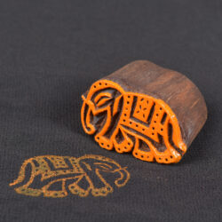 Custom Wooden Printing Blocks Elephant Design