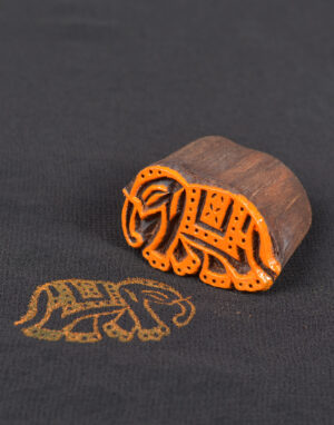 Custom Wooden Printing Blocks Elephant Design