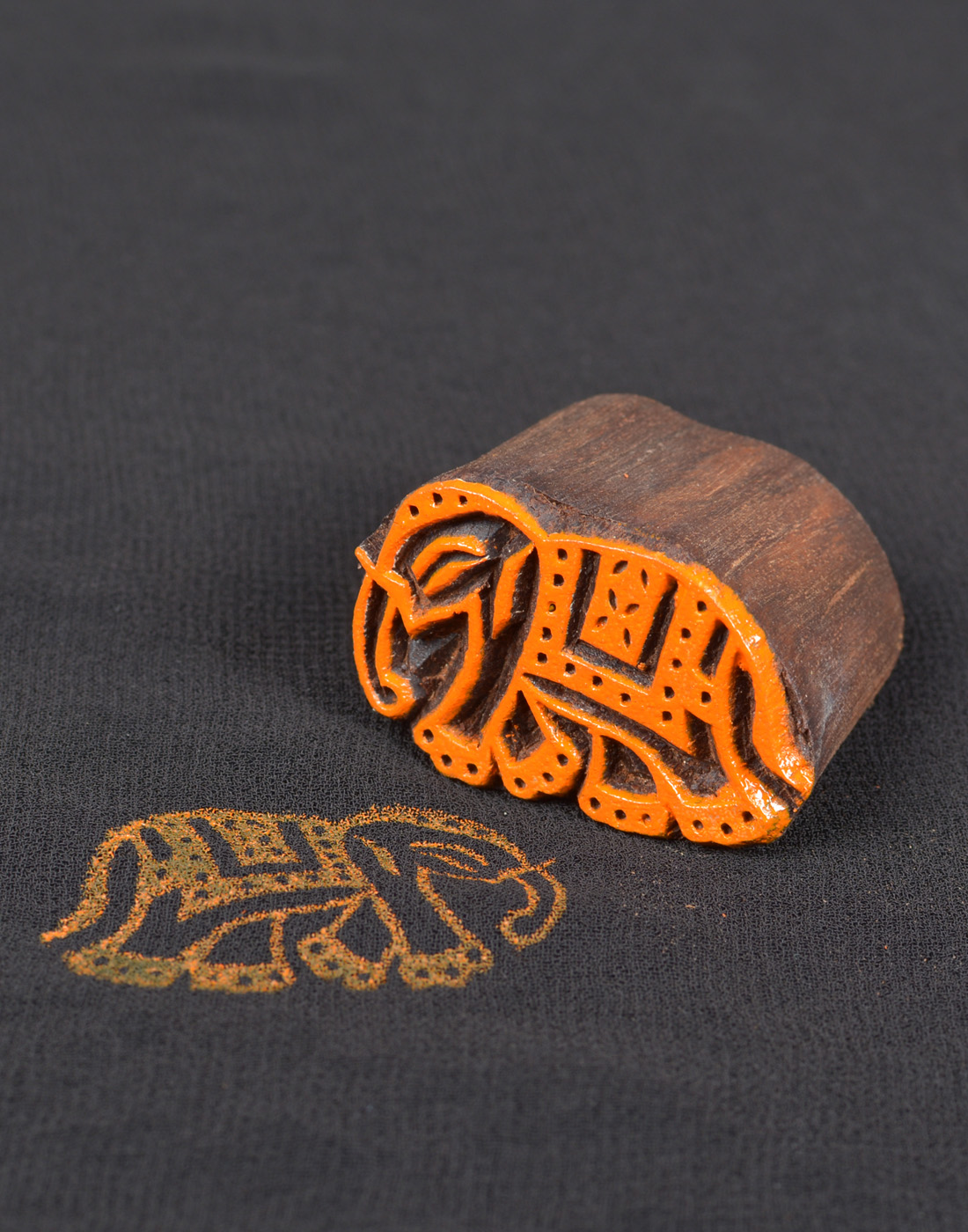 349 Christmas Wooden Printing Blocks Elephant Design