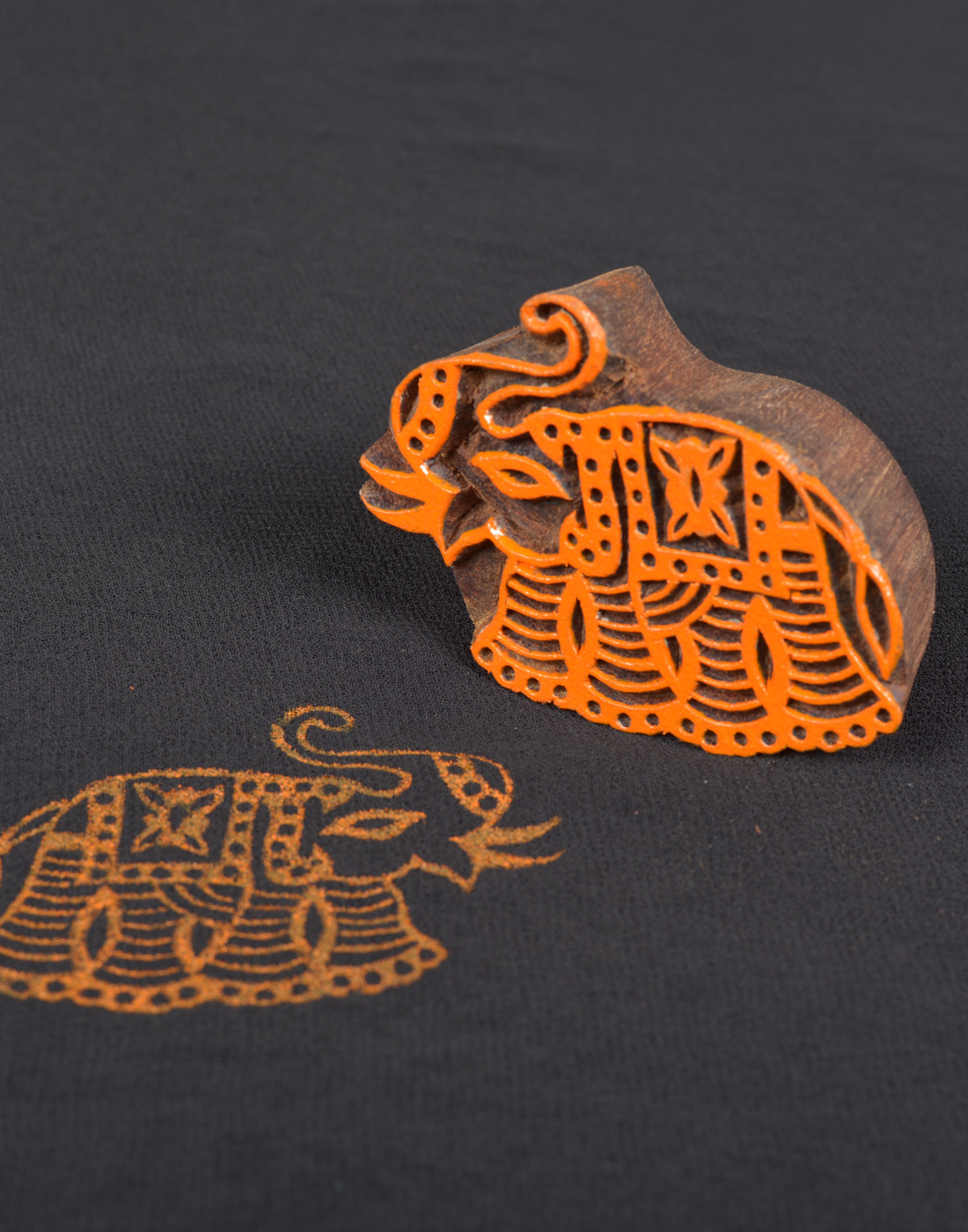 352 Custom Wooden Printing Blocks Elephant Design