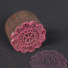 Round Floral Wooden Printing Block