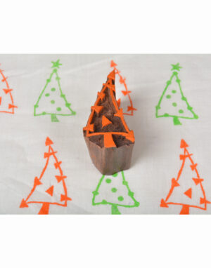 Indian Printing Blocks Christmas Tree