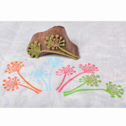 Carving Wood Block Blossom Design