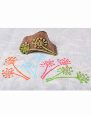 Carving Wood Block Blossom Design