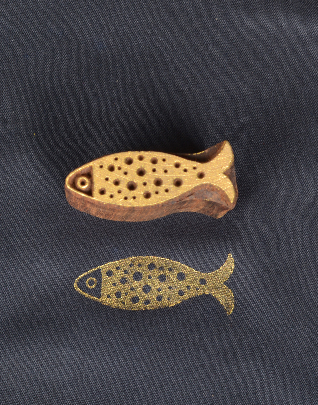 405 Fish Shape Carved Wood Printing Blocks