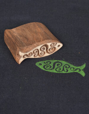 Fish Shape Wooden Fabric Printing Blocks