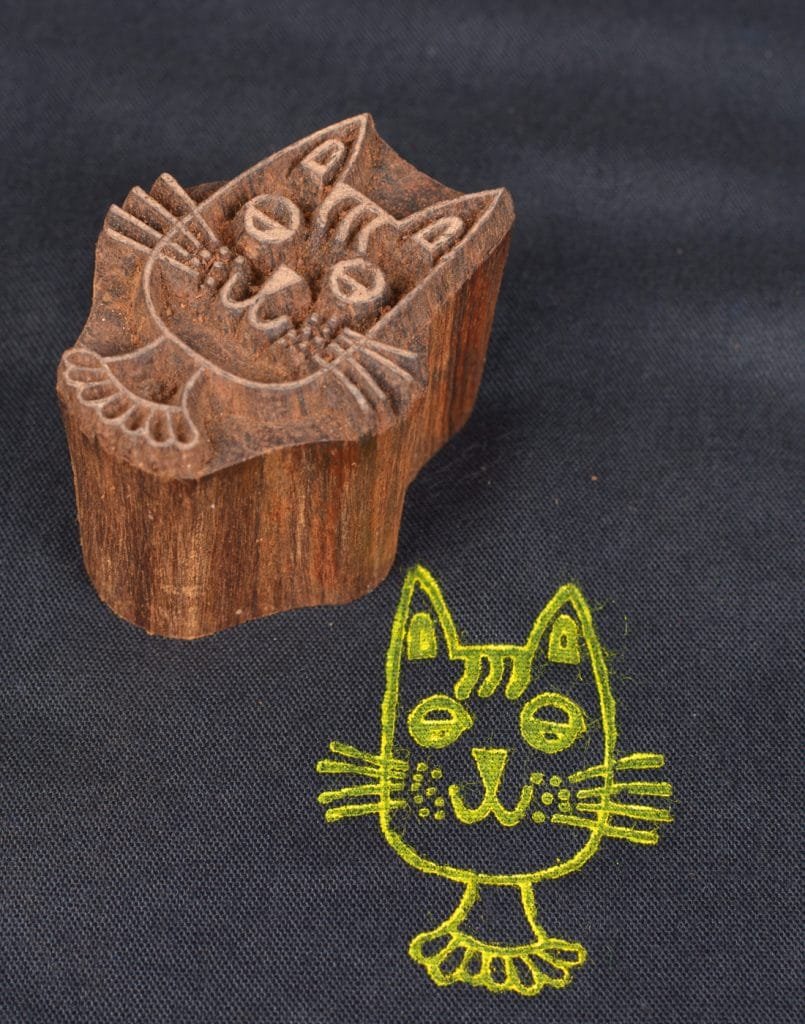 Adorable Cat Wooden Block Printing Blocks 409 | RR Printing Tools