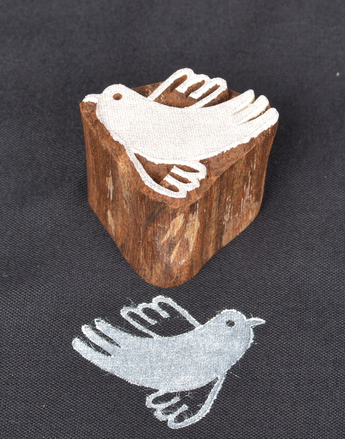 438 Bird Shape Wooden Printing Block