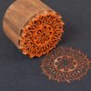 Round Floral Wooden Printing Block