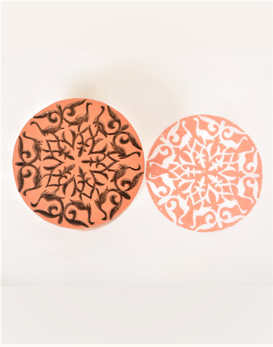 582 Round Wooden Printing Block 513