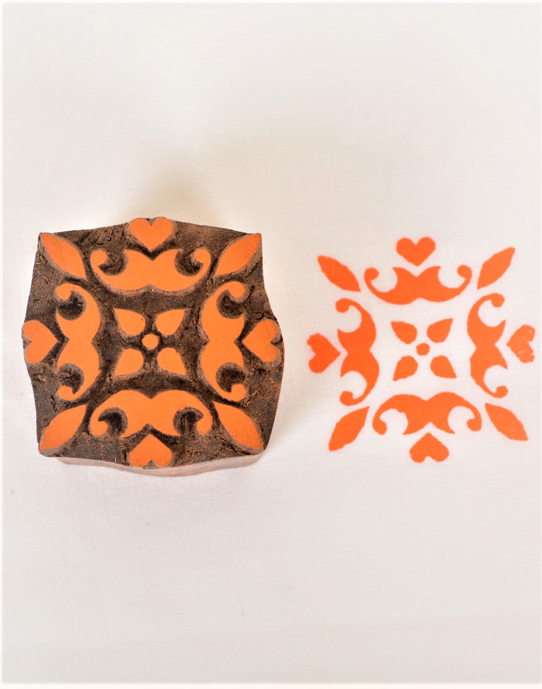 Repeat Pattern Wooden Printing Block