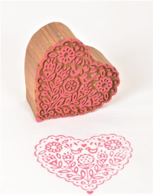 Heart Designs Wooden Printing Blocks 625