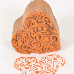 Wood Print Block Heart Designs