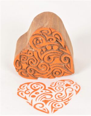 Wood Print Block Heart Designs