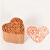 Heart Design Wooden Blocks For Fabric Printing 654