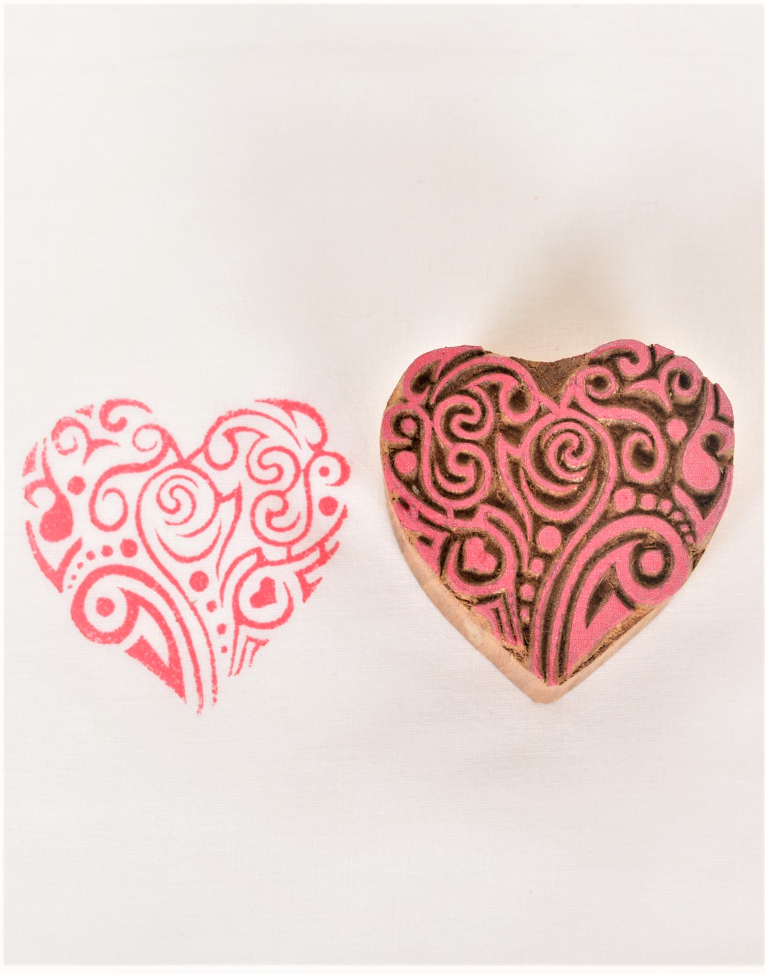 639 Heart Designs Wooden Printing Blocks 20