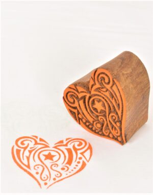 Fabric Printing Blocks Heart Designs