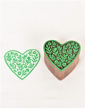 Blocks For Block Printing Heart Design