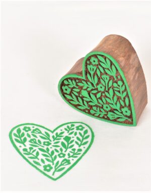 Blocks for Block Printing Heart Design