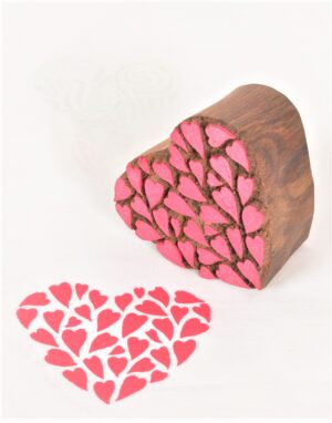 Indian Mehndi Stamps Heart Design Block 650