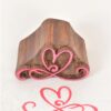 Wooden Block For Block Printing Heart Design 657