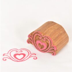 Custom Wood Block Print Heart Design 669