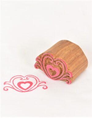 Custom Wood Block Print Heart Design 669