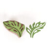 Carved Wood Printing Blocks Leaf Designs 733