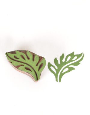 Carved Wood Printing Blocks Leaf Designs 733