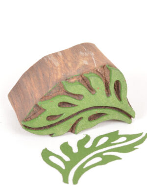 Carved Wood Printing Blocks Leaf  Designs