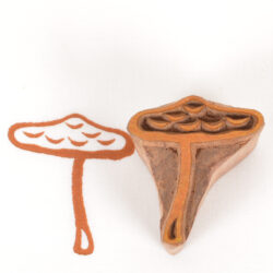 Wooden Blocks for Printing on Fabric Mushroom Shapes 737