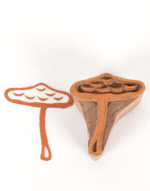 Wooden Blocks for Printing on Fabric Mushroom Shapes 737