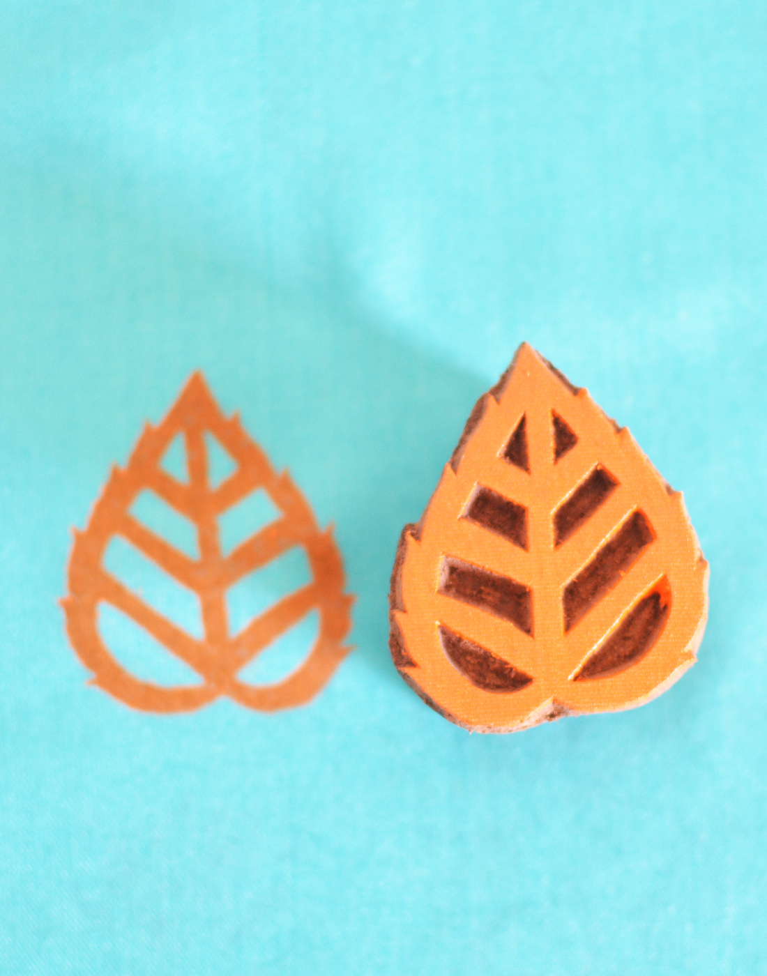 788 Leaf Designs Wooden Printing Stamps