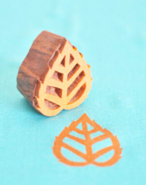 Leaf Designs Wooden Printing Stamps