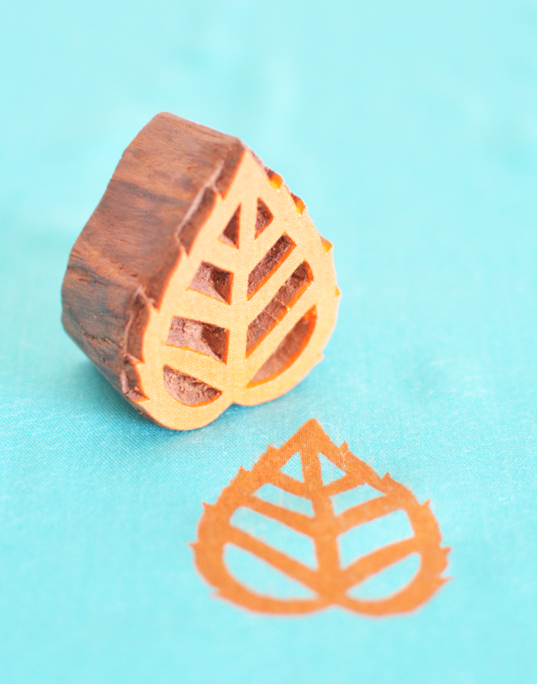 789 Leaf Designs Wooden Printing Stamps