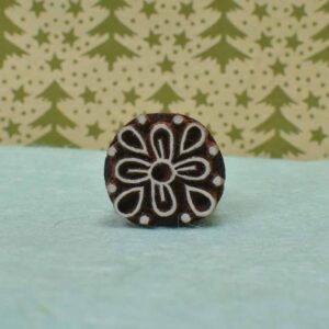 Small Round Floral Design for Block Printing