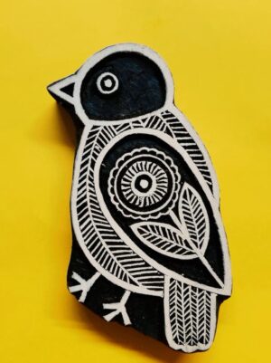 Bird Design with Wooden Printing Blocks