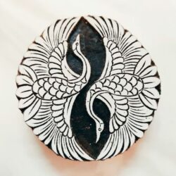 Bird Design on Wooden Printing Block